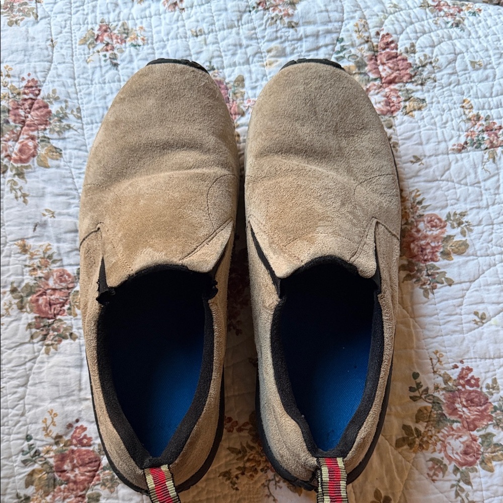 Merrell Tan Suede Slip-On Loafers